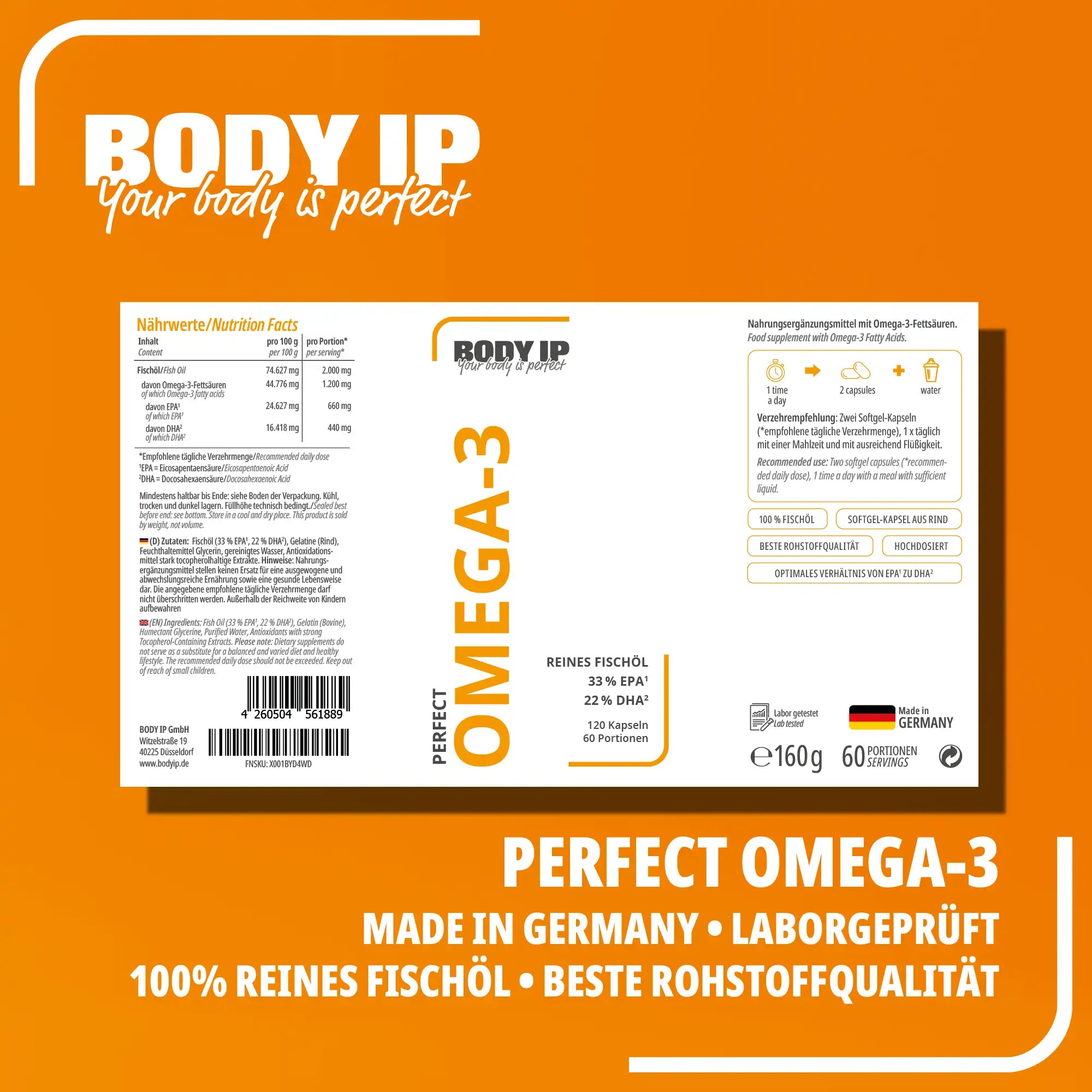 Perfect Omega-3 Nährwerte BODY IP