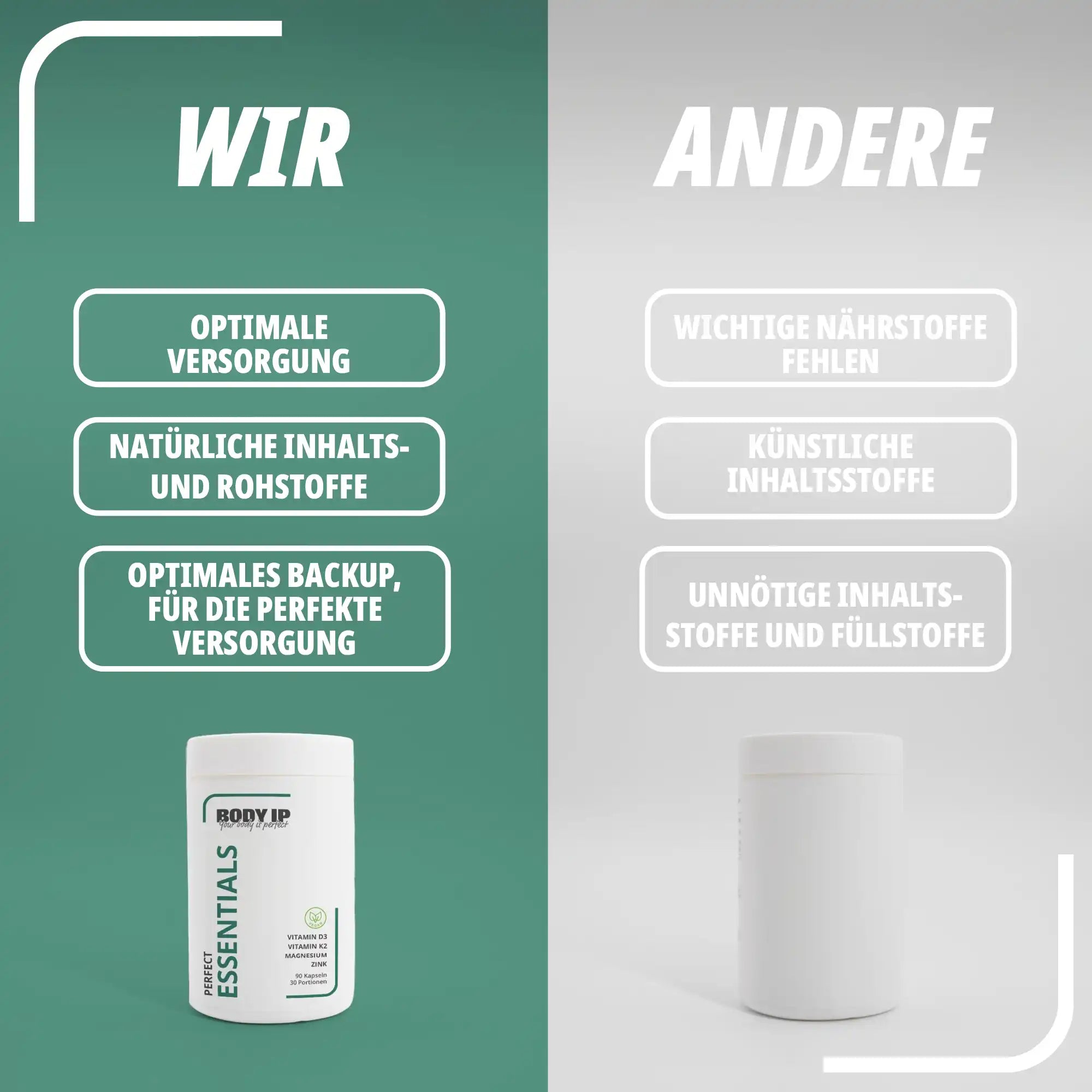 Perfect Essentials - Vitamin D3 + Vitamin K2 + Magnesium + Zink