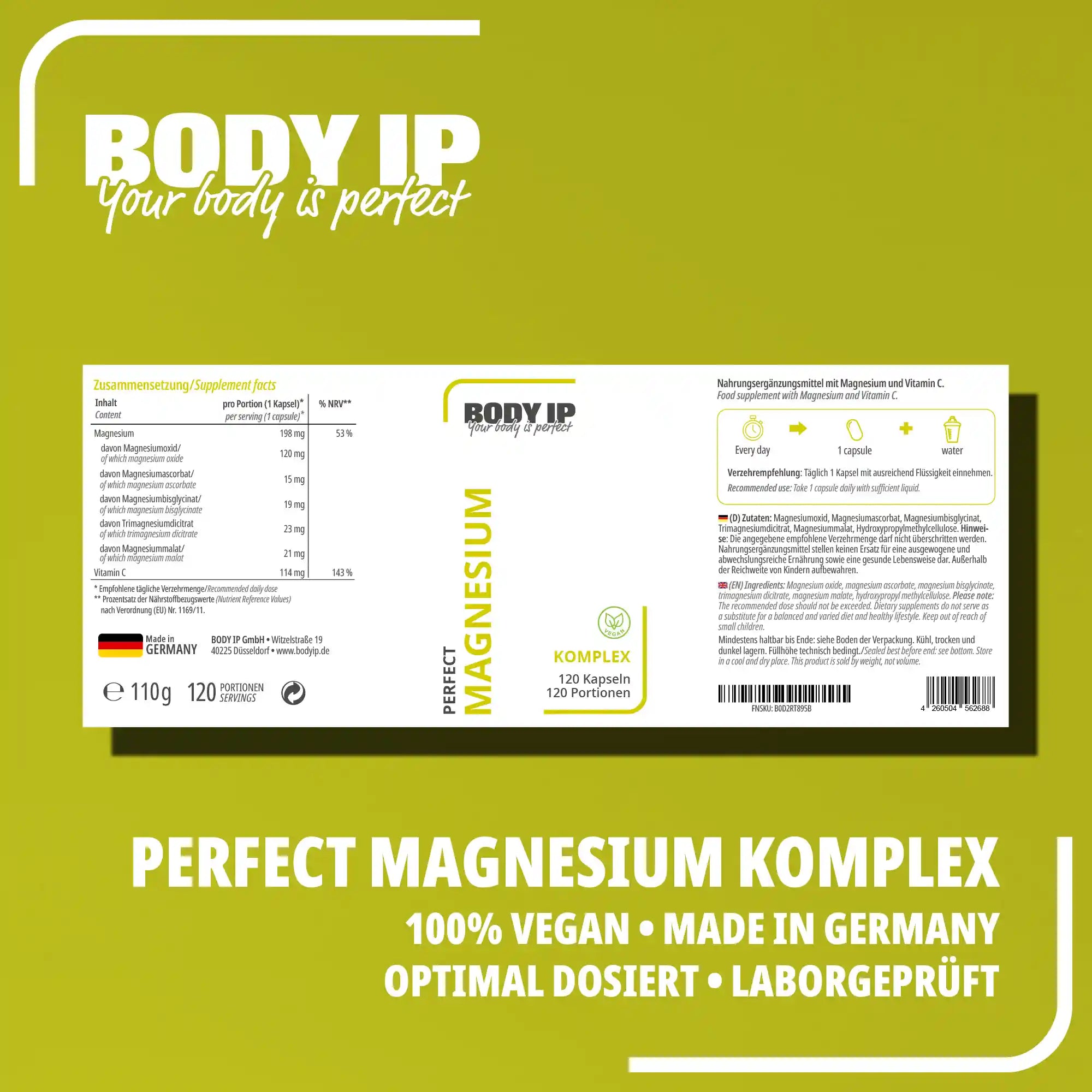 Perfect Magnesium Komplex BODY IP Etikett