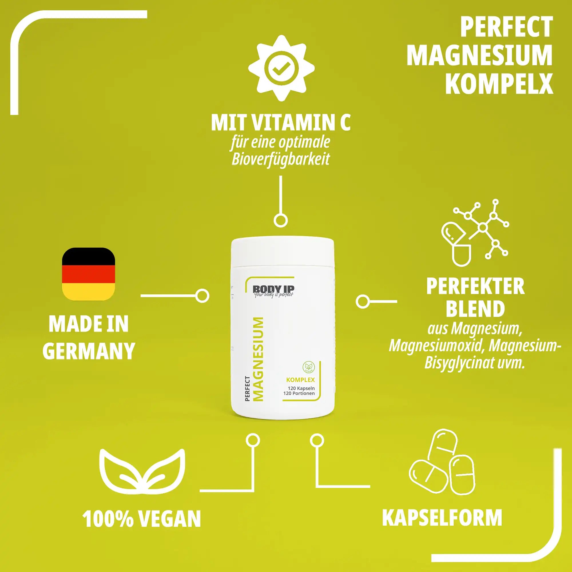 Perfect Magnesium Komplex BODY IP mit Vitamin C Produkt