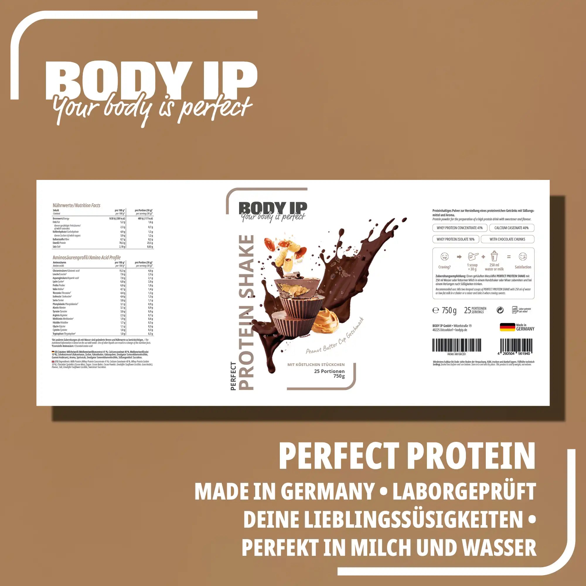 Perfect Protein BODY IP  Etikett