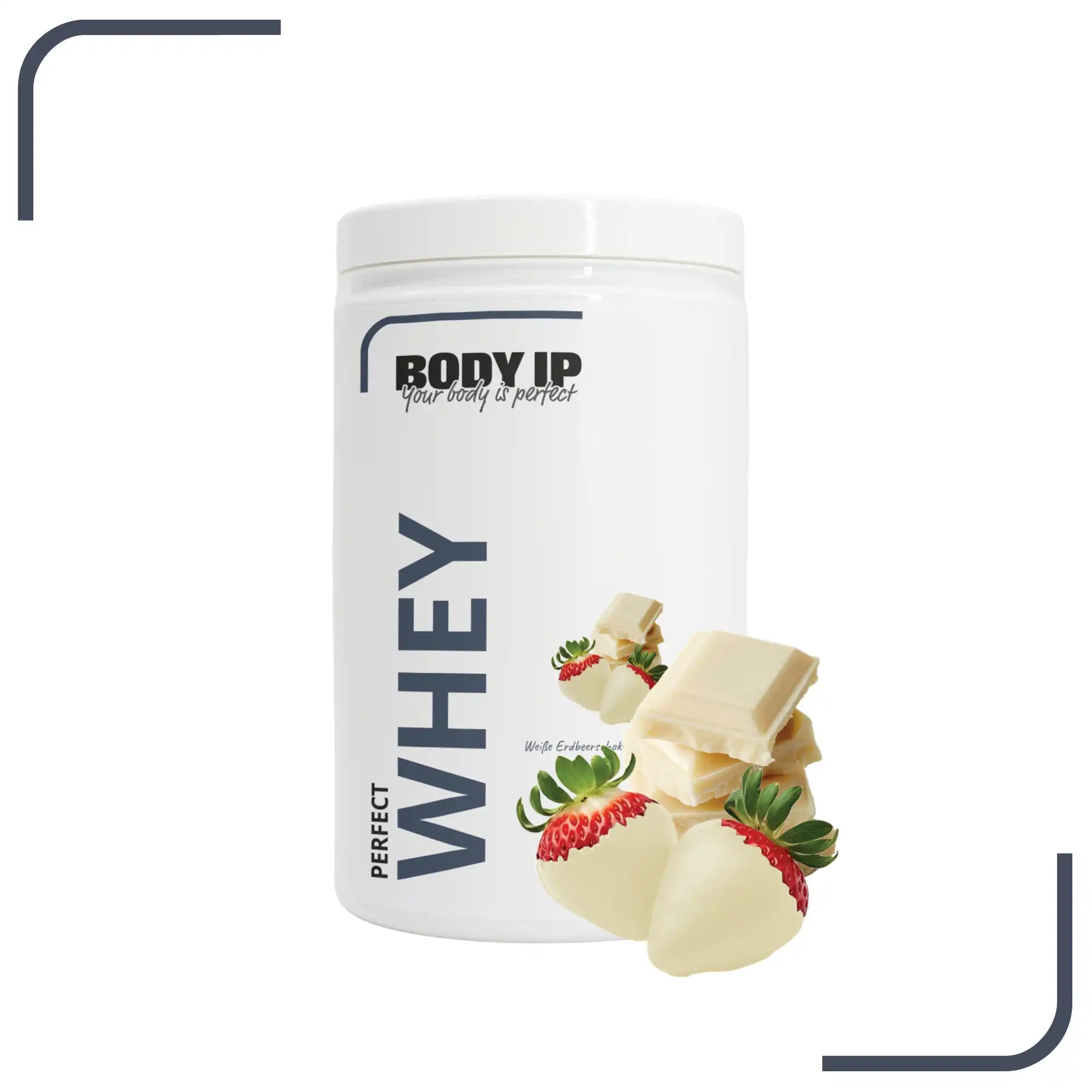 Whey Protein Weiße Erdbeerschokolade BODY IP #geschmack_Weiße Erdbeerschokolade